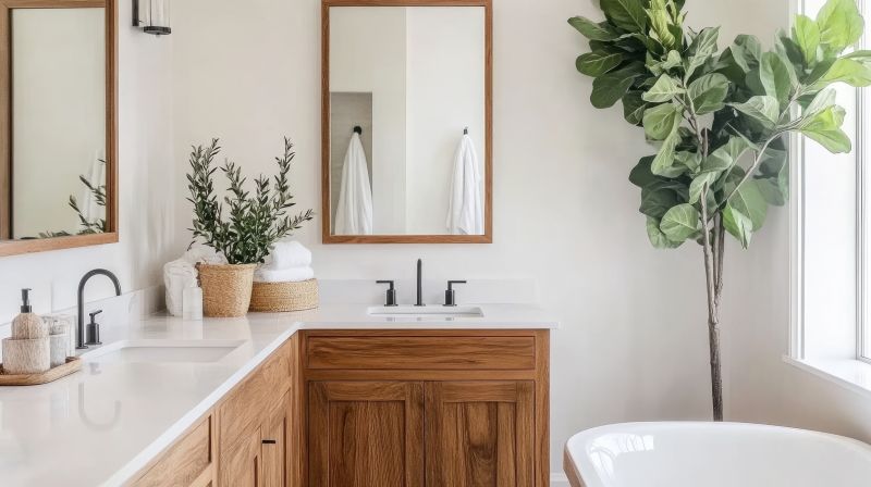 Bathroom with Biophilic Touches
